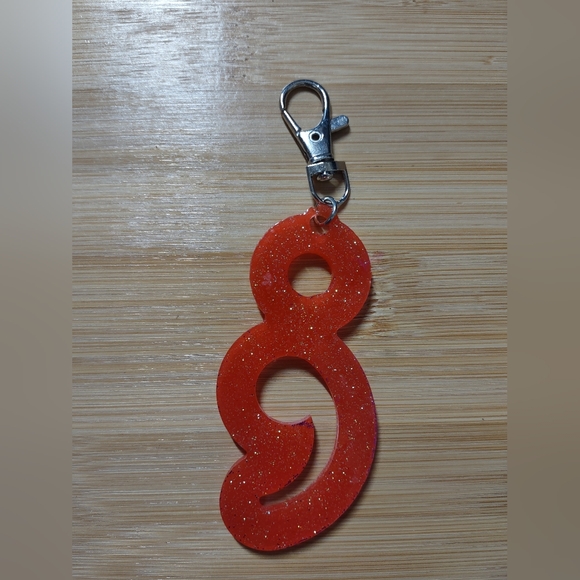 Semi-colon Handmade Bag Charm Key Chain - Picture 8 of 9